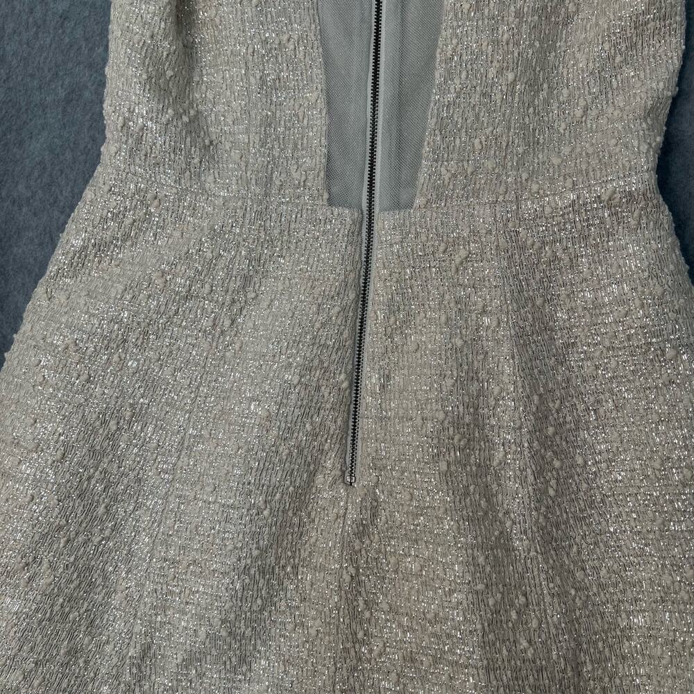 Alice + Olivia Pacey Linen Silk Sleeveless Lantern Dress Cream Lined Pockets 4 - Picture 13 of 14